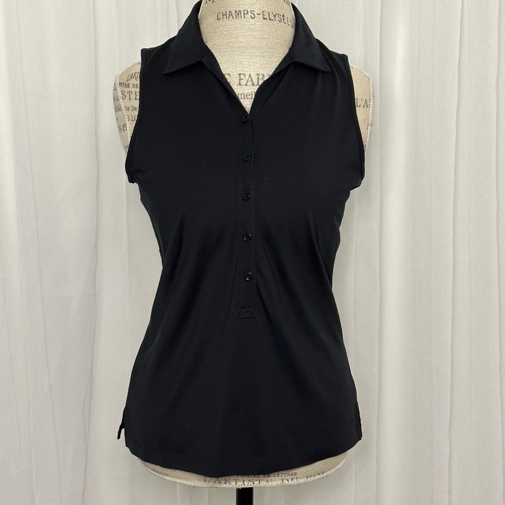 Nike Black Sleeveless Polo Tee